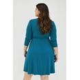 thumbnail image 3 of Vestido Escote Cruzado Roman Fashion Tallas Extras 2972 Azul Claro 36, 3 of 6