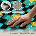 thumbnail image 6 of ODIKA 5'x7' Washable Area Rug Alt Graphic Men Funky Cartoon Aesthetic Checker Motif Anime Dice Refined for Dining Room, Under Table, Home Office, Non-Slip Chair-Friendly, 6 of 7