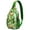 Banana, variant on Striped and Checkered Fusion Sling Backpack for Travel, Lightweight Crossbody Bag Featuring Retro Plaid and Moroccan Geometric Print