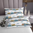 thumbnail image 3 of Erosebridal Ensembles de Courtepointe pour Garçons, Format Lit Simple, Transport Routier 02, Déco Ferroviaire 2 Pcs, 3 of 5