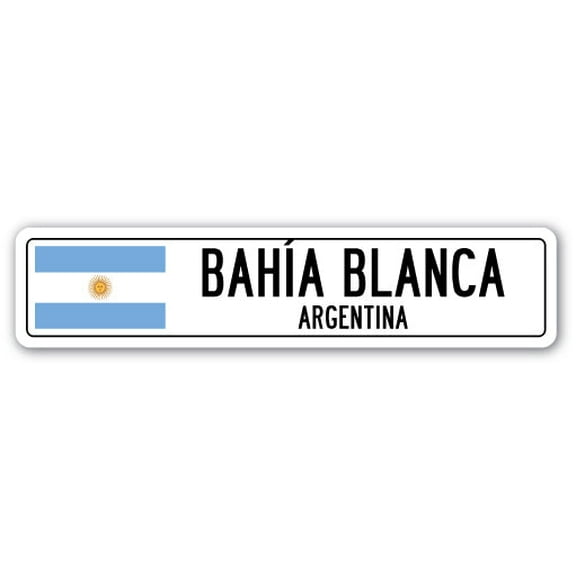 BAHOA BLANCA ARGENTINA Street Sign Argentinian flag city country road wall gift