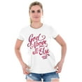 thumbnail image 3 of God Above All Else Religious Womens Slim Fit Graphic Tee Brisco Brands S, 3 of 5