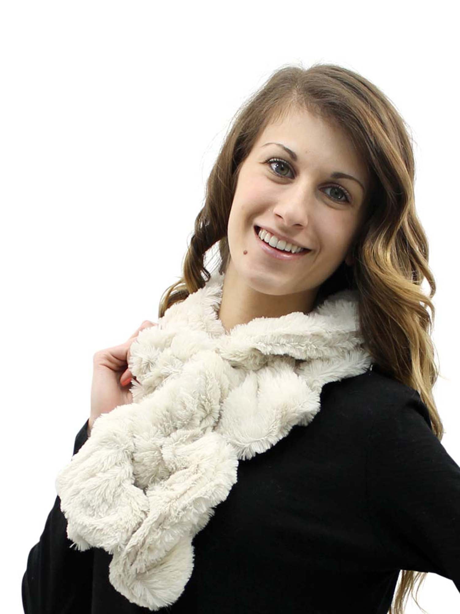 Faux Fur Scarf Wrap Neckwarmer Women Christmas Gifts Stocking Filler UK Seller