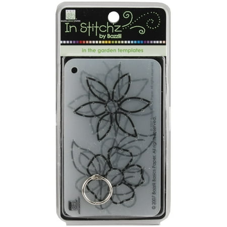 Bazzill In Stitch'z Templates 3"X4" 4/Pkg-In The Garden