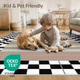 thumbnail image 4 of ODIKA Plaid Striped With Farmhouse Checkerboard Border Accents Buffalo Flowing Dynamic Pet Friendly & Kids Safe Play for Playroom, Bedroom, Reading Nook, 4 of 7