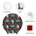 thumbnail image 4 of Wukai Gnome With Mushroom 2 Print Decorative Plate for Display,Bone China Decorative Plate, Ceramic Dinner Plate with Stand, Vertical Ceramic Plate-8in, 4 of 6