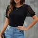 thumbnail image 2 of Camiseta De Verano, Transpirable, A La Moda, Con Lunares, Suave, Para Mujer, Camisa Informal, Mangas Abullonadas De Color Sólido Para El Hogar, Para La Oficina, Para La Playa, 2 of 6