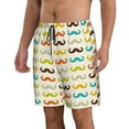 thumbnail image 2 of Balery Colorful Mustache Traje de Baño Estilo Hawaiano para Hombre, Shorts de Secado Rápido con Bolsillos-3X-Large, 2 of 6