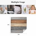 thumbnail image 5 of Cloth Napkins Set of 4 - 20x20 Inches, Farmhouse Haze Blue Brown Washable Reusable Table Napkins, Vintage Wooden Striped Soft & Absortbent Dining Napkin for Party Wedding Hotel Restaurant, 5 of 8