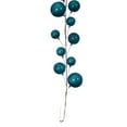 thumbnail image 4 of Vickerman 10' Dark Teal Pearl Branch Ball Wire Garland., 4 of 4