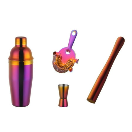 

750ml Stainless Steel Cocktail Shaker Set Ice Crushing Ice Filter Measuring Cup Martini Boston Shaker Bartender Kit Bar Tool Set Stainless Steel Cocktail Shaker Ice Filter