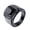 Black Black, variant on Men's Stainless Steel Vintage Square Gemstone Ring Black Plated Side, Black Stone Size 13