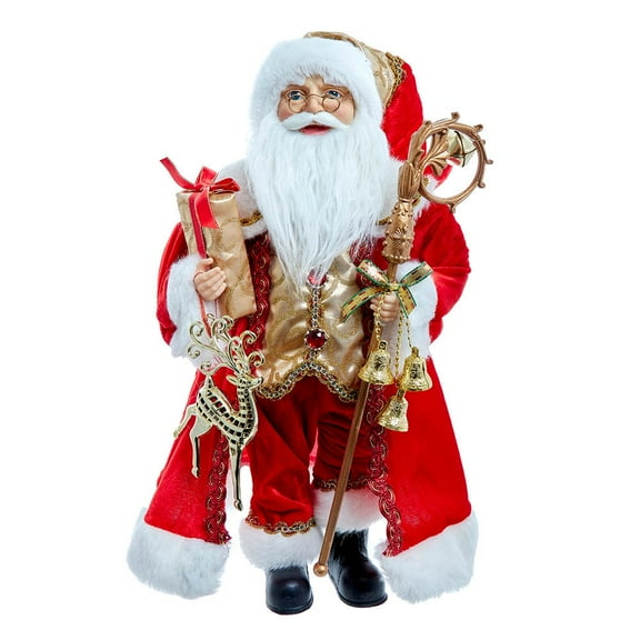 Kurt Adler 18" Standing Red and Gold Santa