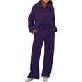 thumbnail image 2 of Pyhlmscde Women's Casual Half Zipper Sweatsuit, Two Piece Sets for Women, Sweat Suits for Womens 2 Piece, Women Fall Clothes, 2 of 4