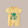 thumbnail image 3 of Atogsazn Toddler Baby Boy Clothes Infant Summer Short Sleeve Cotton Jumpsuit Romper Outfit Outerwear 04-Yellow 3-6 Months, 3 of 3