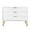 White, variant on DUMBO Modern Engineered Wood Dresser with 3-Drawers in White