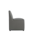 thumbnail image 6 of Manhattan Comfort Anna 19.69" Faux Leather Armless Dining Chair in Pewter (2 Pc), 6 of 10