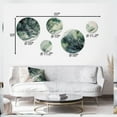 thumbnail image 4 of Designart "Marbled Dreamscape Green and Blue IV" Modern Geometric Metal Wall Art Set of 5 Piece, 4 of 5