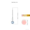 thumbnail image 2 of ANGARA Natural Solitaire Aquamarine Dangle Earrings with Diamond in 14K White Gold for Women (Size-4mm) | March Birthstone, Birthday, Anniversary, Jewelry Gift for Women | Natural Aquamarine Earrings, 2 of 9