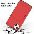thumbnail image 4 of for iPhone 13 Case with Card Holder,for iPhone 13 Wallet Case Anti-Scratch Dual Layer Hidden Pocket Phone Case Shockproof Cover Compatible with for iPhone 13 5G-Red, 4 of 12