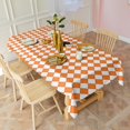 thumbnail image 3 of Orange and White Diamond Pattern Rectangle Tablecloth 60"x102",Waterproof Polyester Rectangle Table Cloth, Wipeable Spillproof Polyester Tablecloth for Dining, Camping, Indoor and Outdoor, 3 of 6