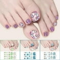 thumbnail image 2 of 22Pcs/Sheet Removable Toe Nail Fake Nail Art Fake Nails French Nails Nail Mani Press Set, 2 of 8
