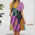 thumbnail image 2 of Sally Ragdoll Dress Fashion Beach Short Sleeve Dresses Female Party Printed Sundress, 2 of 7