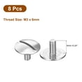 thumbnail image 3 of M3x6mm Extra Large Flat Head Slotted Screws, 8 Pack 304 Stainless Steel Bolts, 3 of 5