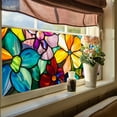 thumbnail image 5 of Stained Glass Window Film, Flower Static Cling Window Privacy Film Decorative UV Sun Blocking Non-Adhesive Glass Window Covering for Home Bathroom, 5 of 9