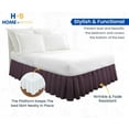 thumbnail image 2 of HNB Store Ruffled Bed Skirt Easy Fit 10" inch Drop | Microfiber Made | Queen Size Bedskirt | Plum, 2 of 7