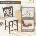 thumbnail image 2 of Gymax 2PCS Bar Stools 24''Counter Height Stools w/ Linen Fabric Upholstered Seat Gray, 2 of 9