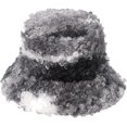 thumbnail image 6 of CoCopeaunts Tie-Dye Bucket Hat for Women Sheep Curly Wool Fisherman's Hat Europe United States Winter Outdoor Warm Basin Cap, 6 of 8