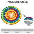 thumbnail image 6 of Tie Dye Color Burst Pattern Round Fitted Tablecloth with Elastic Edge,Dining Table Cover Waterproof,Outdoor Round Tablecloth for Camping,Dining,Indoor and Outdoor, 6 of 7