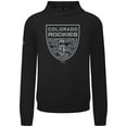 thumbnail image 2 of Men's Levelwear  Black Colorado Rockies Mandate Buckler Tri-Blend Pullover Hoodie, 2 of 3