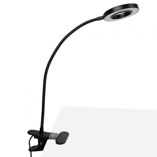 Lámpara De Escritorio LED, Luz De Lectura Con Clip, Carcasa De aleación De Aluminio Portátil Para Manicura, Tatuaje, Lectura De Pestañas