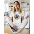 thumbnail image 2 of Warrior Yoga Pose On A Galaxy T-Shirt Women -Image by Shutterstock, Female x-Large, 2 of 4