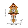 thumbnail image 3 of Cuckoo Wall Clock | Retro Wooden Chime Clock | Intricate Hand-Carved Classic Pattern | Battery Operated AA | Precise Quartz Movement | Silent Living Room Decorative Timepiece | 1 Pack, 3 of 3