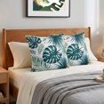 thumbnail image 6 of Pillow Covers 26x26 Set of 2, Vintage Green Palm Leaf Throw Pillow Covers Decorative Couch Cushion Cover, Summer Tropical Botanical Microfiber Soft Square Pillowcases for Bedroom Living Room Sofa, 6 of 9