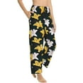 thumbnail image 2 of Xecao Lilies Flowers Women's Straight Lounge Pajama Pants: The Epitome of Relaxed Sleepwear, 2 of 9