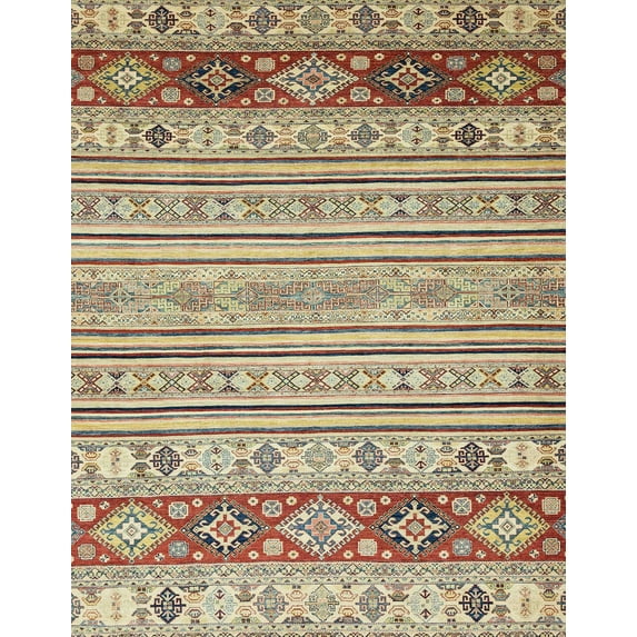 Ahgly Company Indoor Rectangle Abstract Brown Gold Abstract Area Rugs, 3' x 5'