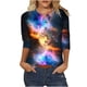 thumbnail image 2 of Tejiojio Womens Summer Crew Neck Casual T Shirt 3/ Length Sleeve Blouses Tops Athletic T-Shirt for Women Graphic S-3XL, 2 of 7