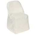 thumbnail image 2 of Balsa Circle 100 Folding Round Solid Polyester Chair Covers Wedding decorations Slipcovers, 2 of 4