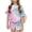 Purple, variant on Grblisyd Girl Outfits Tie Dye Print Short Sleeve Top and Elastic Waist Shorts Summer Short Set