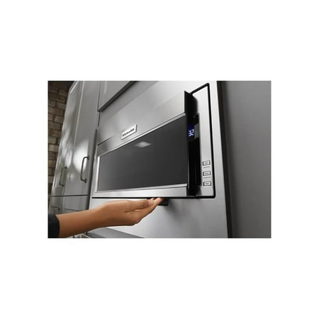 32.5" Standard Frame with Pocket Handle Trim Kit for Select Whirlpool & KitchenAid Built-In Low-Profile Microwaves - Stainless steel