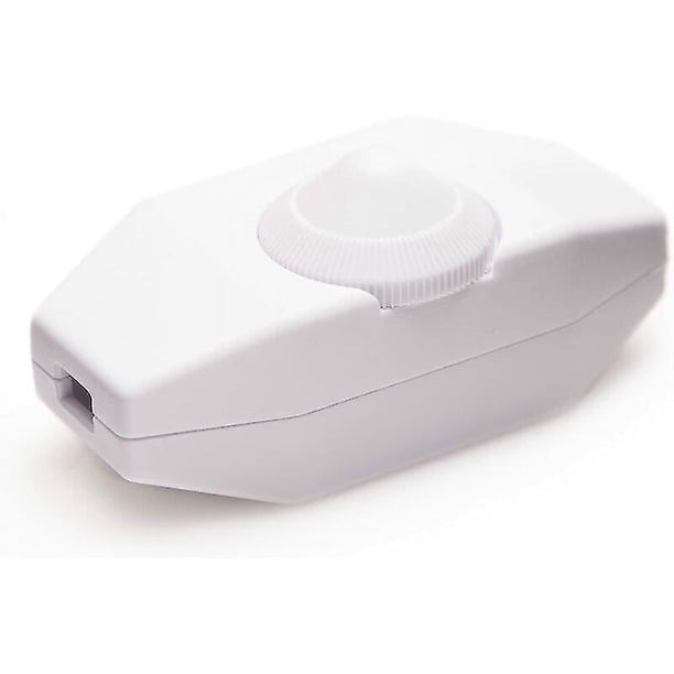 Regulador de intensidad de luz, interruptor giratorio con 220-230 V, blanco, pulsador para LED regulable