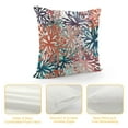 thumbnail image 4 of ONETECH Flower Burst Petals Floral Pattern Navy Coral Mint Gray Decorative Throw Pillow Covers Square  Pillowcases for Bedroom Sofa and Car, 4 of 5