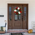 thumbnail image 3 of Northlight Peony and Amaryllis Artificial Floral Twig Wreath - Red - 24", 3 of 5