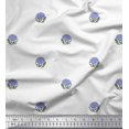thumbnail image 1 of Soimoi Poly Georgette Fabric Leaves & Floral Block Print Fabric by Yard 52 Inch Wide, 1 of 3