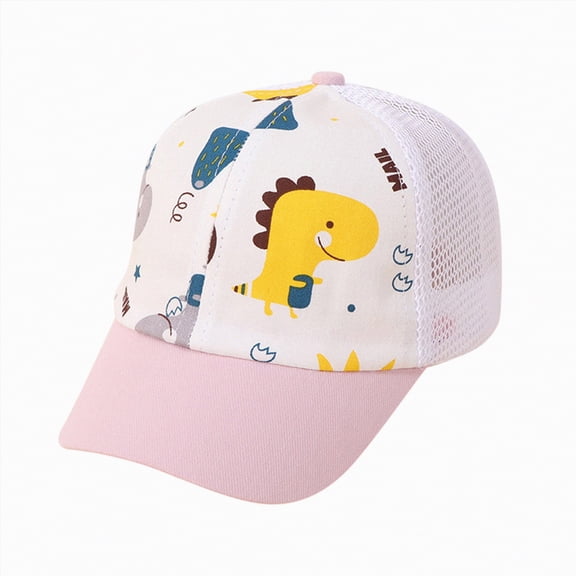 Hessimy Toddler Baseball Hat Kid Baseball Cap Washed Cotton Adjustable Caps Hats for Boys Girls(PinkOne Size)