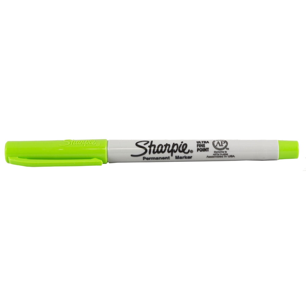 JAM Sharpie Ultra Fine Point Marker, Lime Green, 1/Pack